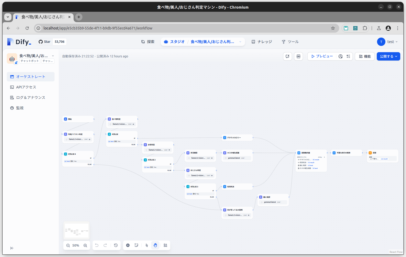 画像認識ワークフロー